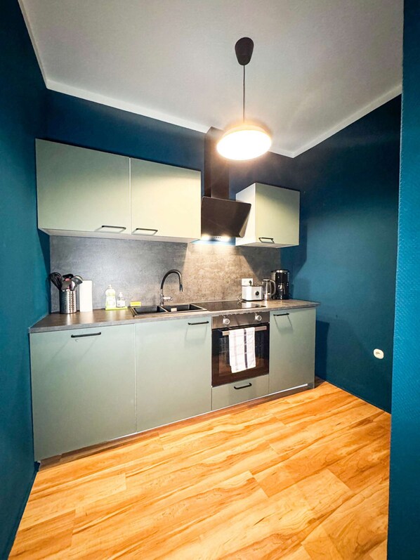 Fridge, oven, stovetop, dishwasher