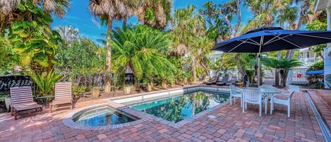 Outdoor pool, a heated pool