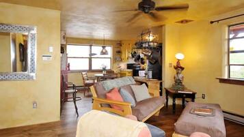 Smart TV, DVD player, books