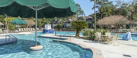 Outdoor pool, a heated pool