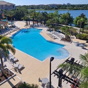 Outdoor pool, a heated pool