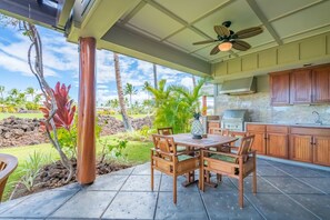 Ferienhaus, Mehrere Betten, Veranda, Blick auf den Golfplatz | Unterkunftsgelände