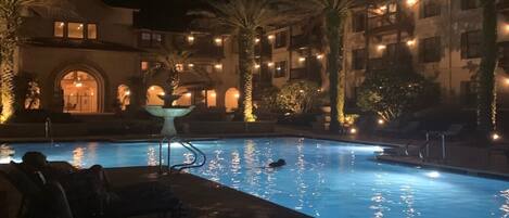 Outdoor pool, a heated pool