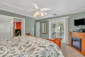 캐빈, 침대(여러 개), 발코니, 산 전망 | 내부