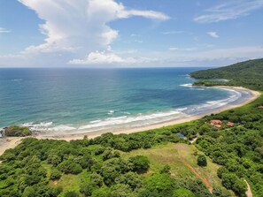 On the beach, beach towels