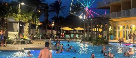 Outdoor pool, a heated pool