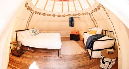 Yellowstone Luxury Tipi sleeps 4, 1 king + 2 twins