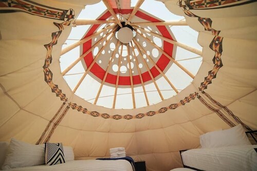 Yellowstone Luxury Tipi sleeps 4, 1 king + 2 twins