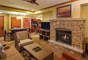 TV, fireplace, table tennis