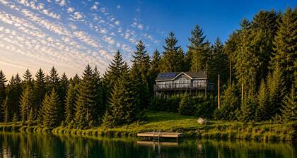 Private Lakefront Off-Grid Chalet | Sauna (Löyly) & Hot Tub w/ Pizza Oven & BBQ