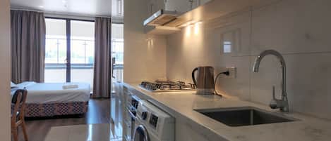 Studio Apartment | 1 bedroom, Egyptian cotton sheets, premium bedding, memory-foam beds