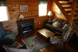 Smart TV, fireplace