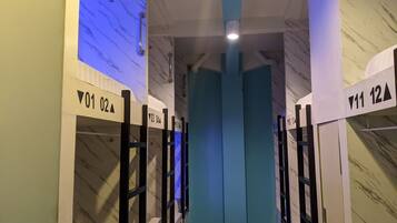 Desk, free WiFi, bed sheets