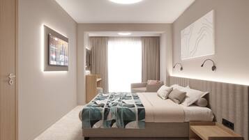 Family Studio Suite | Minibar, desk, laptop workspace, iron/ironing board