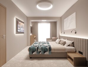 Family Studio Suite | Minibar, desk, laptop workspace, iron/ironing board