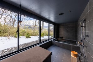 Suite Premium | Baño | Tina y regadera independientes y tina con aguas termales 