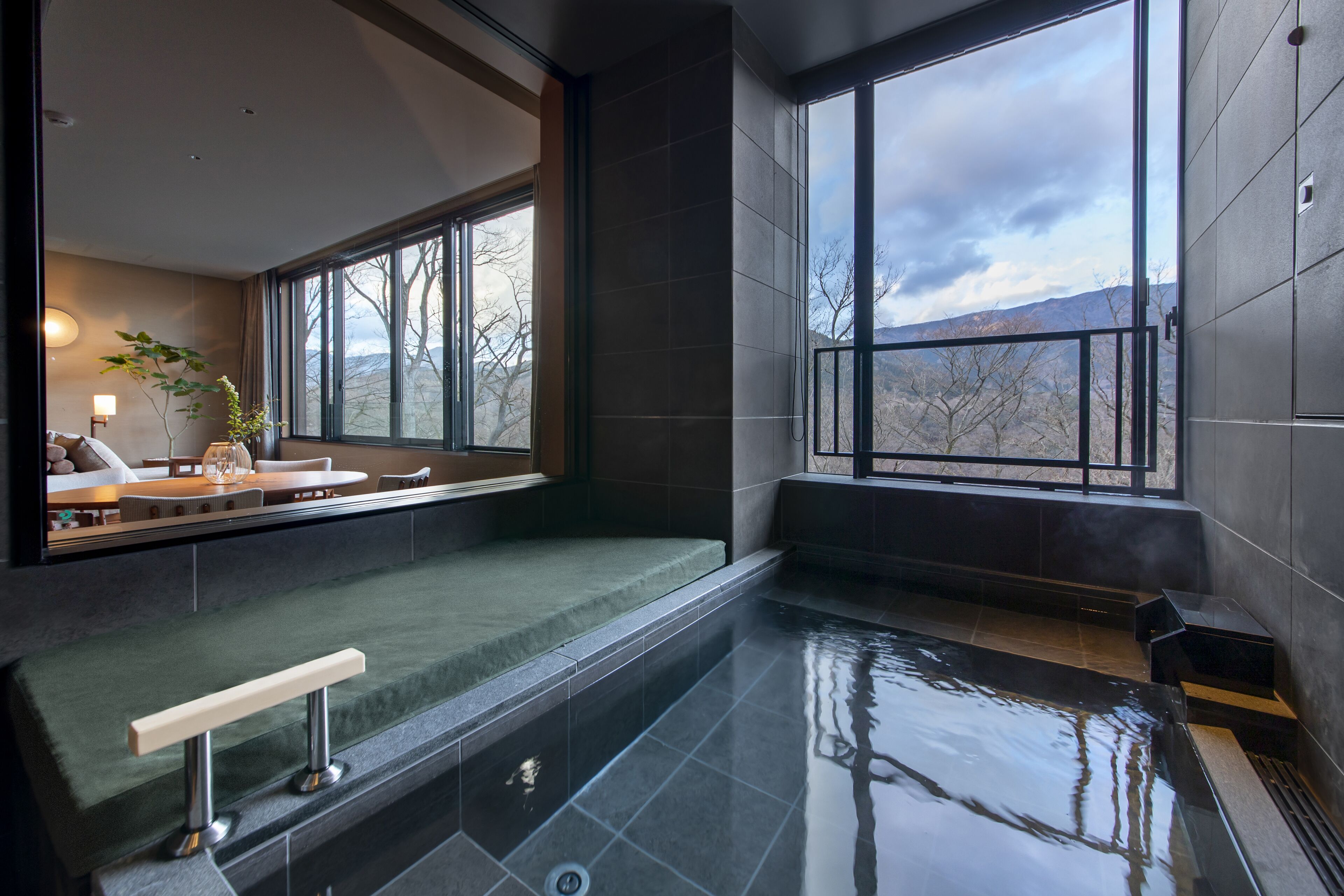 Executive Suite | Bathroom | Separate bathtub and shower, spring water bathtub, free toiletries