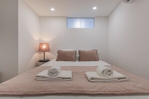 1 bedroom, travel crib, WiFi, bed sheets