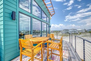Outdoor dining - Gulf-Front Luxury Home with Private Pool, Hot Tub & Stunning Views! (Pensacola Beach)