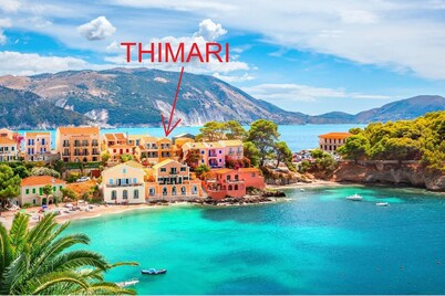 THIMARI. Unique location, one min from the beach!