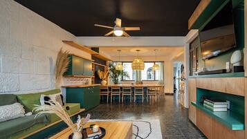 TV, stereo, offices