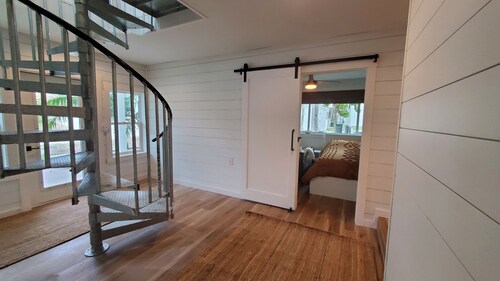 Modern Beach house with a great view, totally updated, private beach.