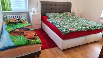 1 bedroom, travel crib, free WiFi, bed sheets