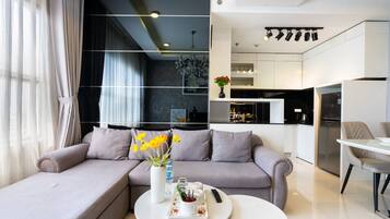 2 bedrooms, in-room safe, blackout curtains, soundproofing