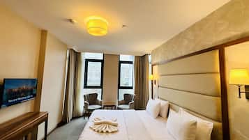 Sábanas de algodón egipcio, ropa de cama de alta calidad y minibar