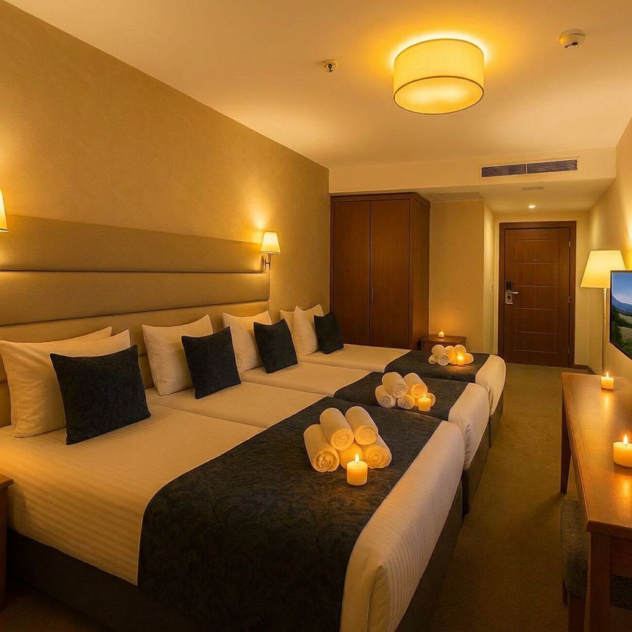 Deluxe Triple Room | Egyptian cotton sheets, premium bedding, minibar, desk