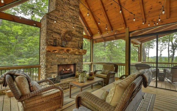 Property grounds - Serene Nature Retreat | 360° Views | Patio | Hot Tub (Mineral Bluff)