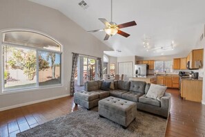 Smart TV, table tennis, books, stereo