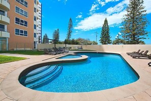 A heated pool