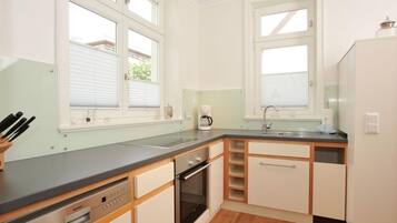 Fridge, oven, stovetop, dishwasher