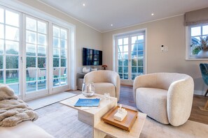 Télévision, cheminée, lecteur de DVD