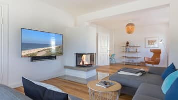 TV, fireplace, DVD player