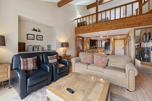 TV, fireplace, DVD player, stereo