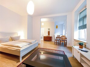 1 غرفة نوم وواي فاي وملاءات أسرّة