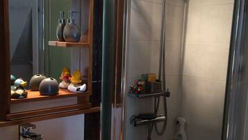 Shower, hair dryer