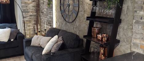 Luxury Apartment | Living area | 55-inch Smart TV with digital channels, TV, Netflix