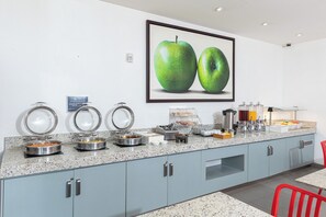 Free daily buffet breakfast