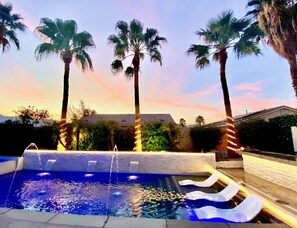 Outdoor pool, a heated pool