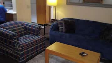 TV, fireplace, offices