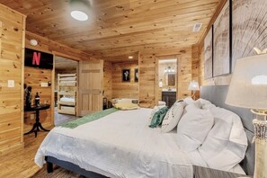 2 chambres, coffre-fort, fer et planche à repasser