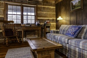 Fernseher, Kamin, DVD-Player, Bücher