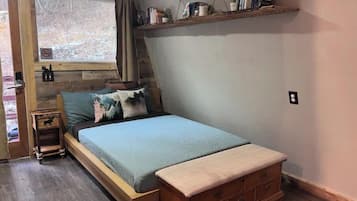 1 bedroom, memory foam beds, travel crib, free WiFi