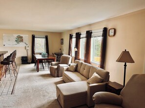 Smart TV, DVD player, books