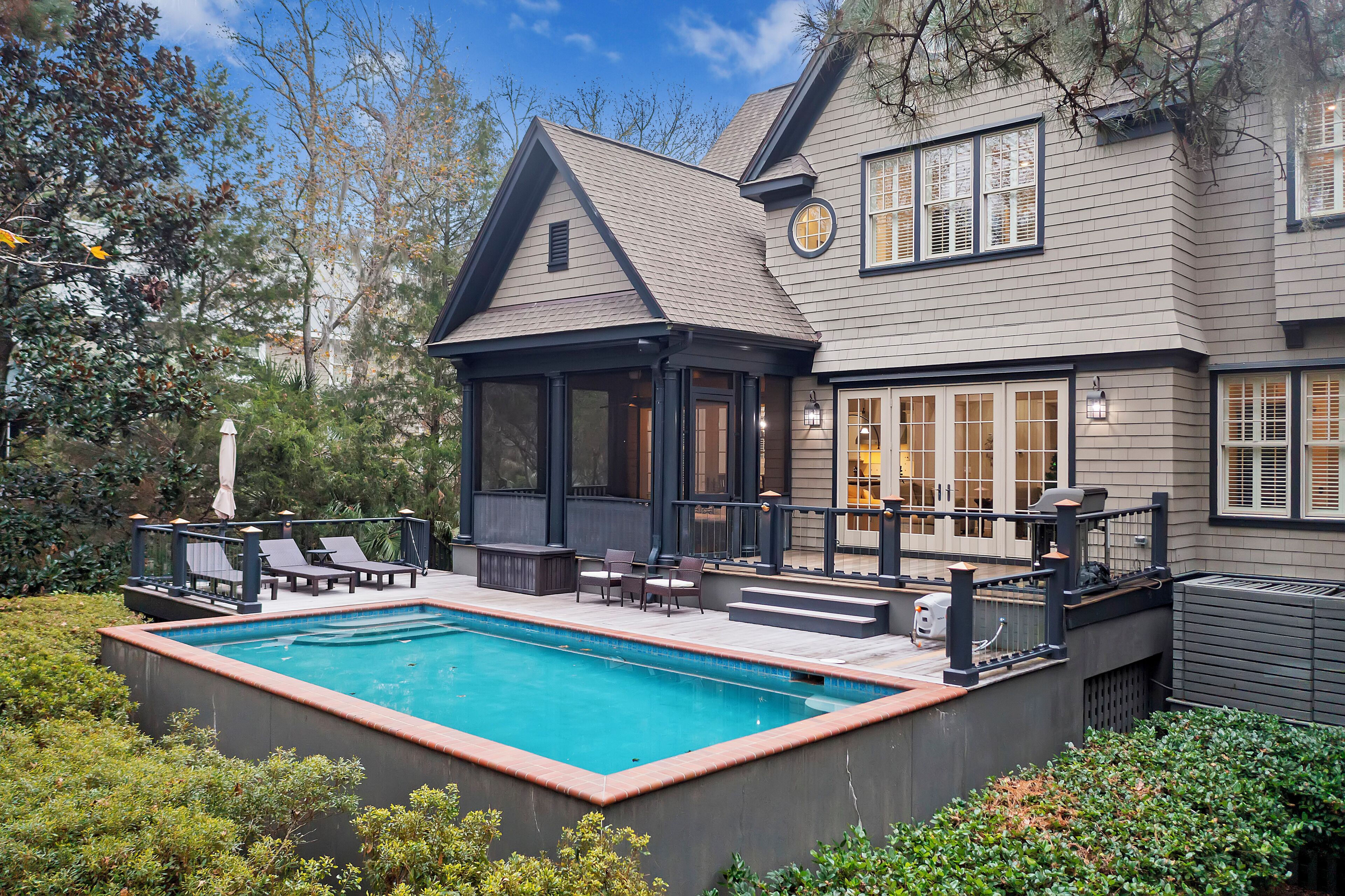 A heated pool