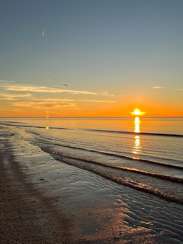Ranta lähistöllä, aurinkotuoleja