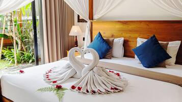 Vila Grand, 1 kamar tidur, kolam renang pribadi | 1 kamar tidur, seprai premium, brankas, dan meja kerja